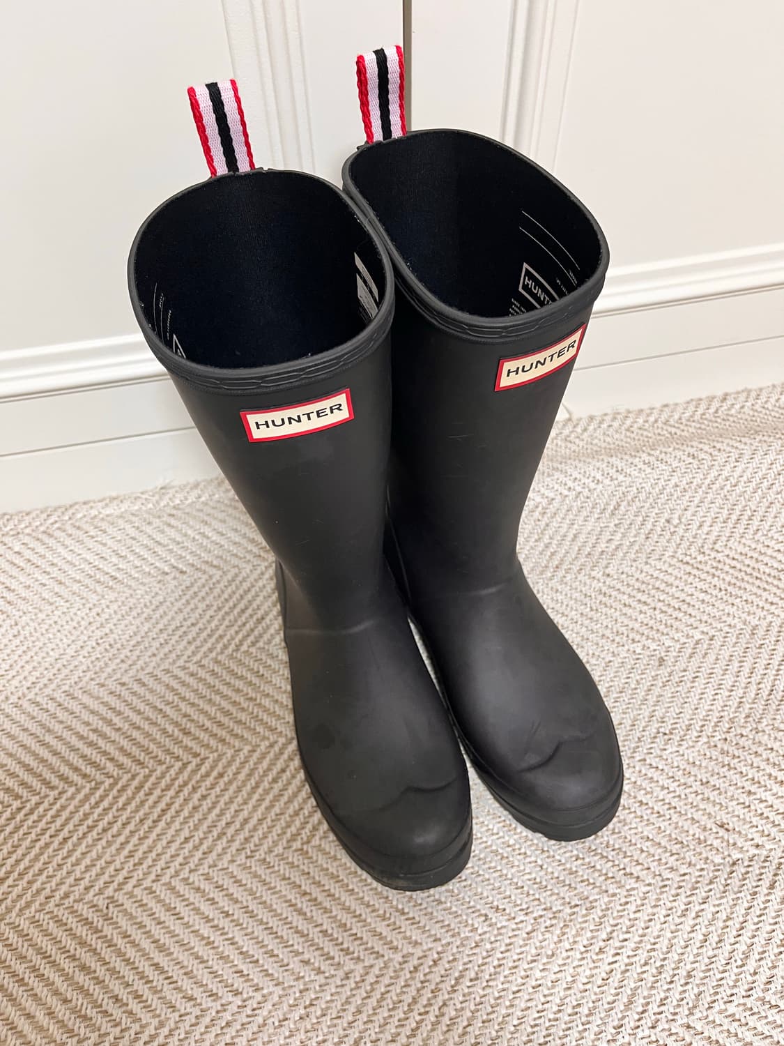 (W) 헌터 플레이 톨 웰링턴 레인 부츠 블랙 상품이미지2