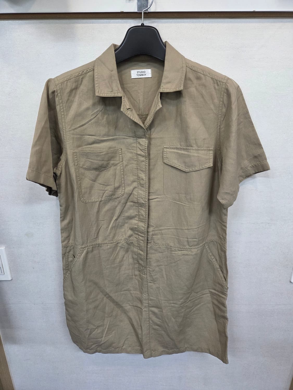 스튜디오 톰보이 린넨 원피스 셔츠반팔 프리  상품이미지1