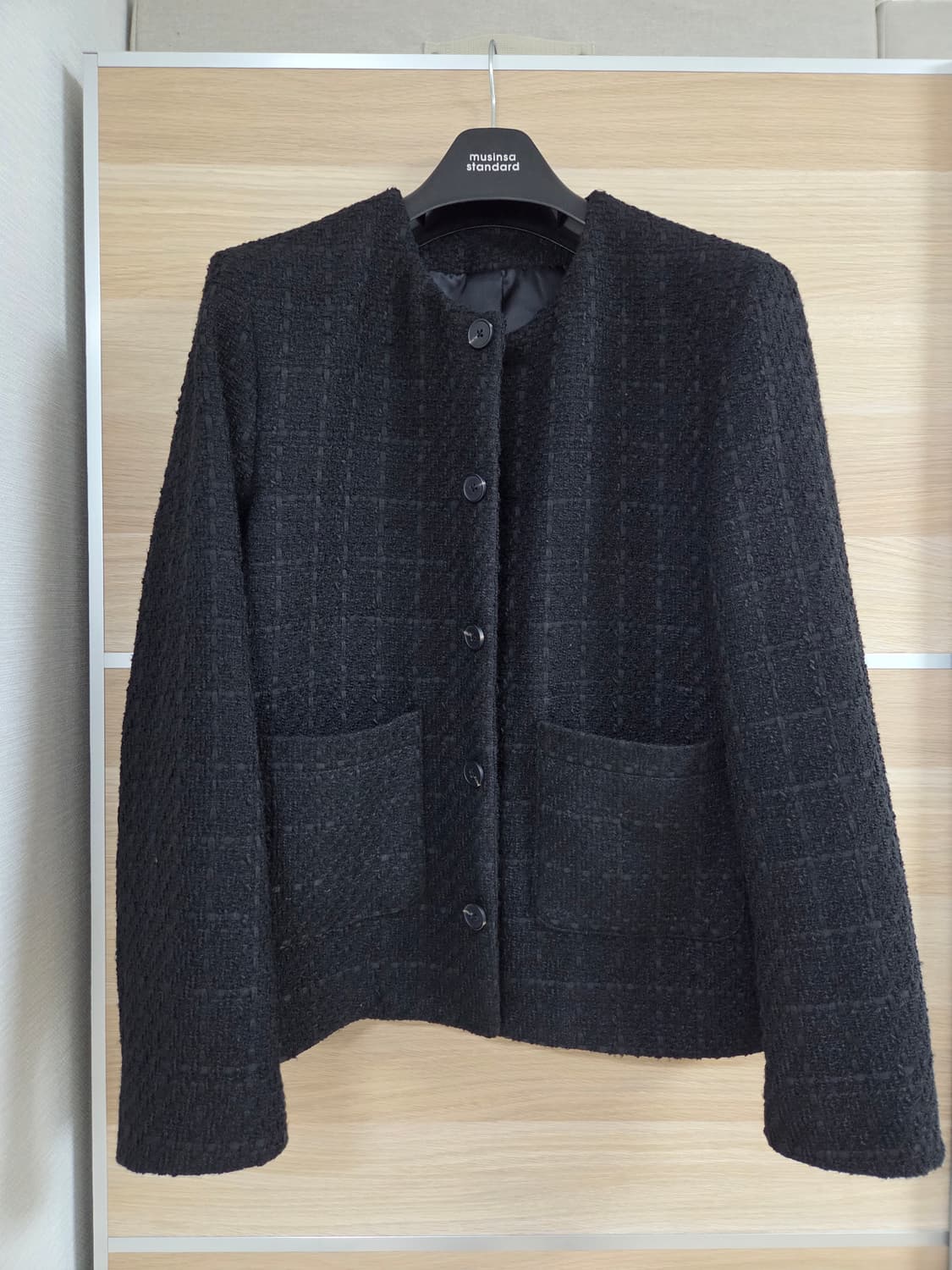 무신사 스탠다드 블랙 트위드 자켓 M 상품이미지2