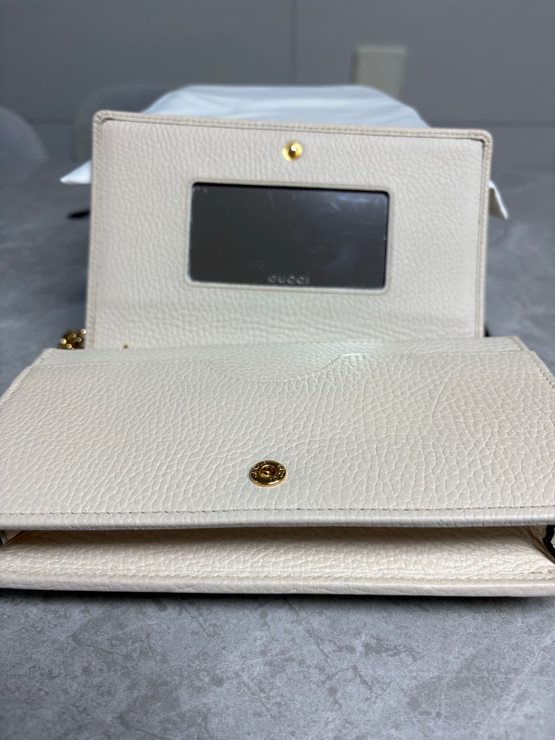 구찌 마몬트 미니 가죽 체인백 아이보리 상품이미지6