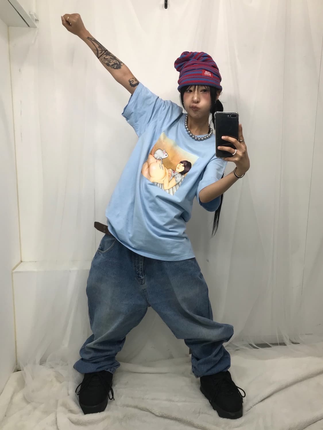 < Supreme Mouse T-Shirt Powder Blue - 25 상품이미지5