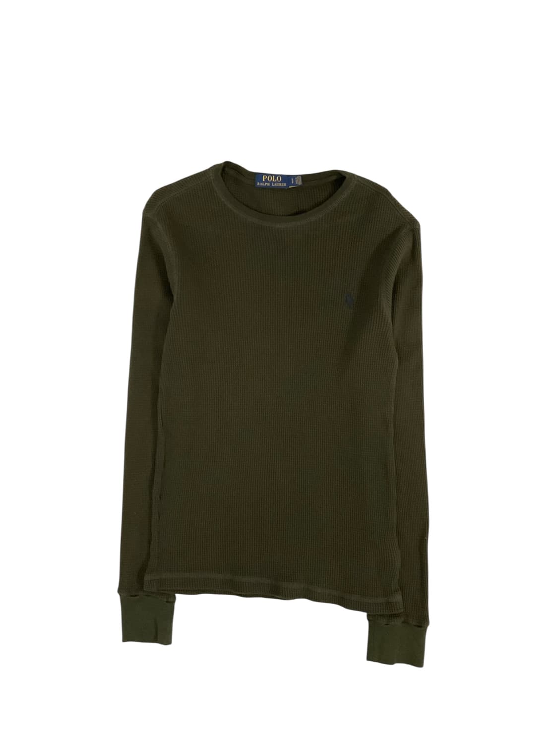 폴로 와플 롱 슬리브리스 카키 (woman s) 상품이미지1