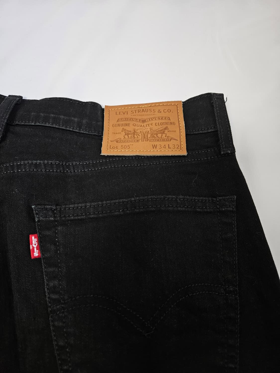 리바이스 505 워크웨어 데님팬츠 블랙 흑청바지 빈티지 34 프리미엄진 상품이미지2