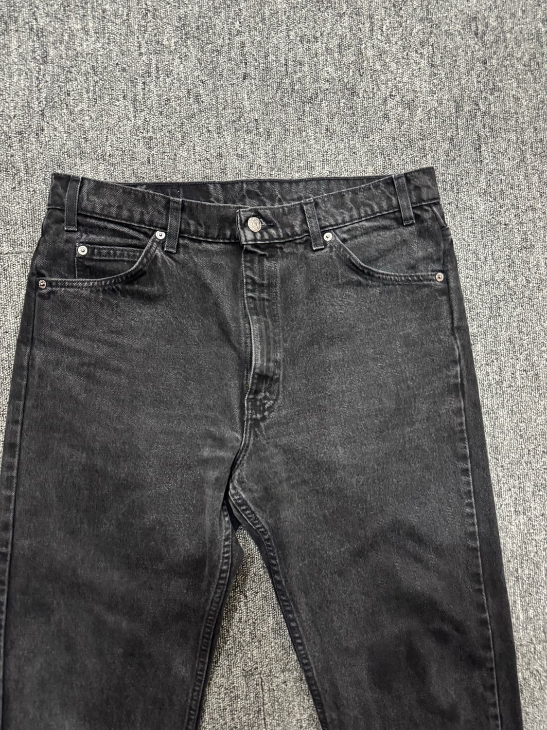 90s USA 리바이스 505 오렌지탭 블랙 워시드 데님 36 상품이미지3