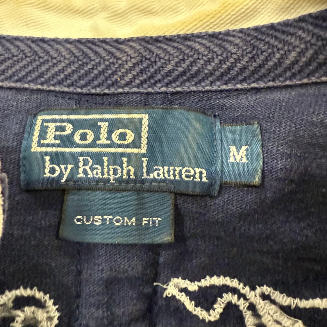 폴로 랄프로렌 네이비 레드 카라 긴팔 티셔츠 상품이미지5