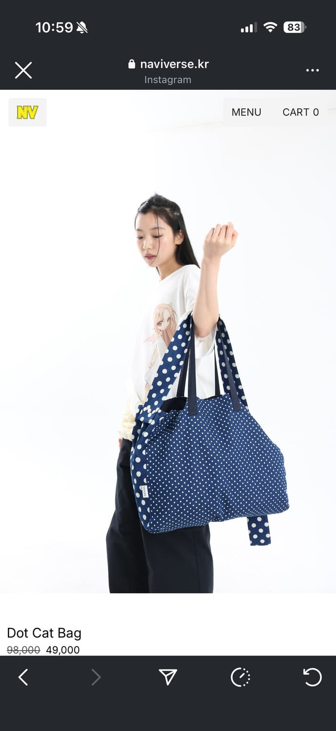 naviverse 나비버스 도트 크로스백 상품이미지1