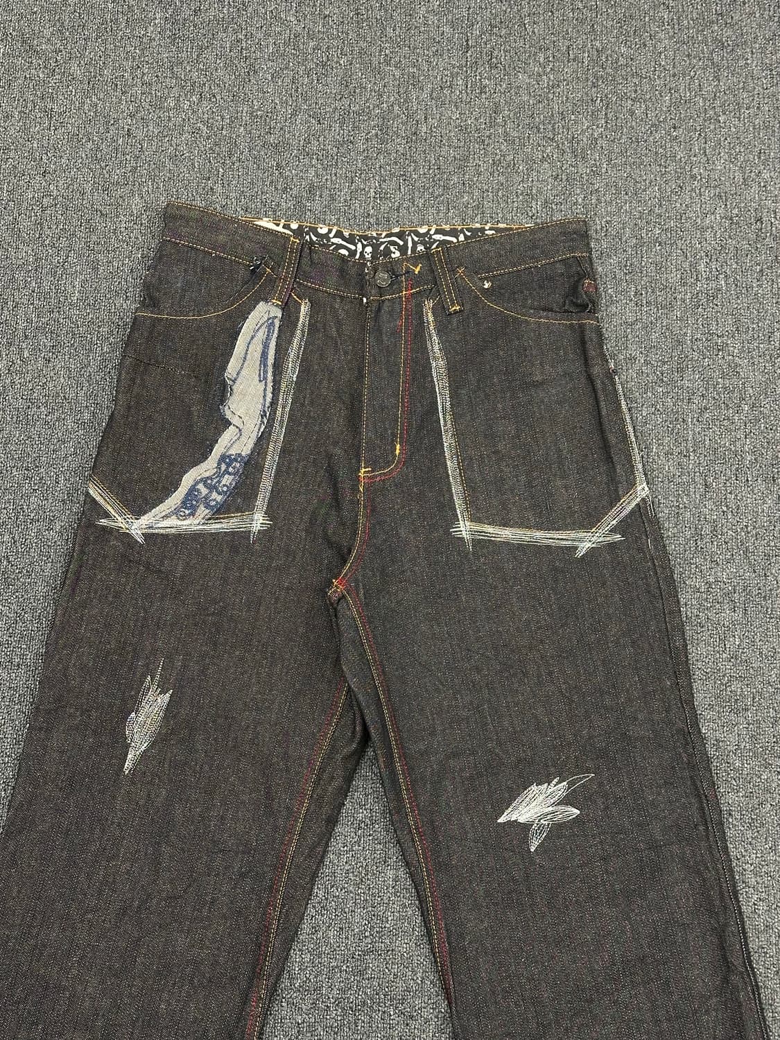 34)ARTFULDODGER 빈티지 Y2K 스컬 패치 힙합팬츠 상품이미지5