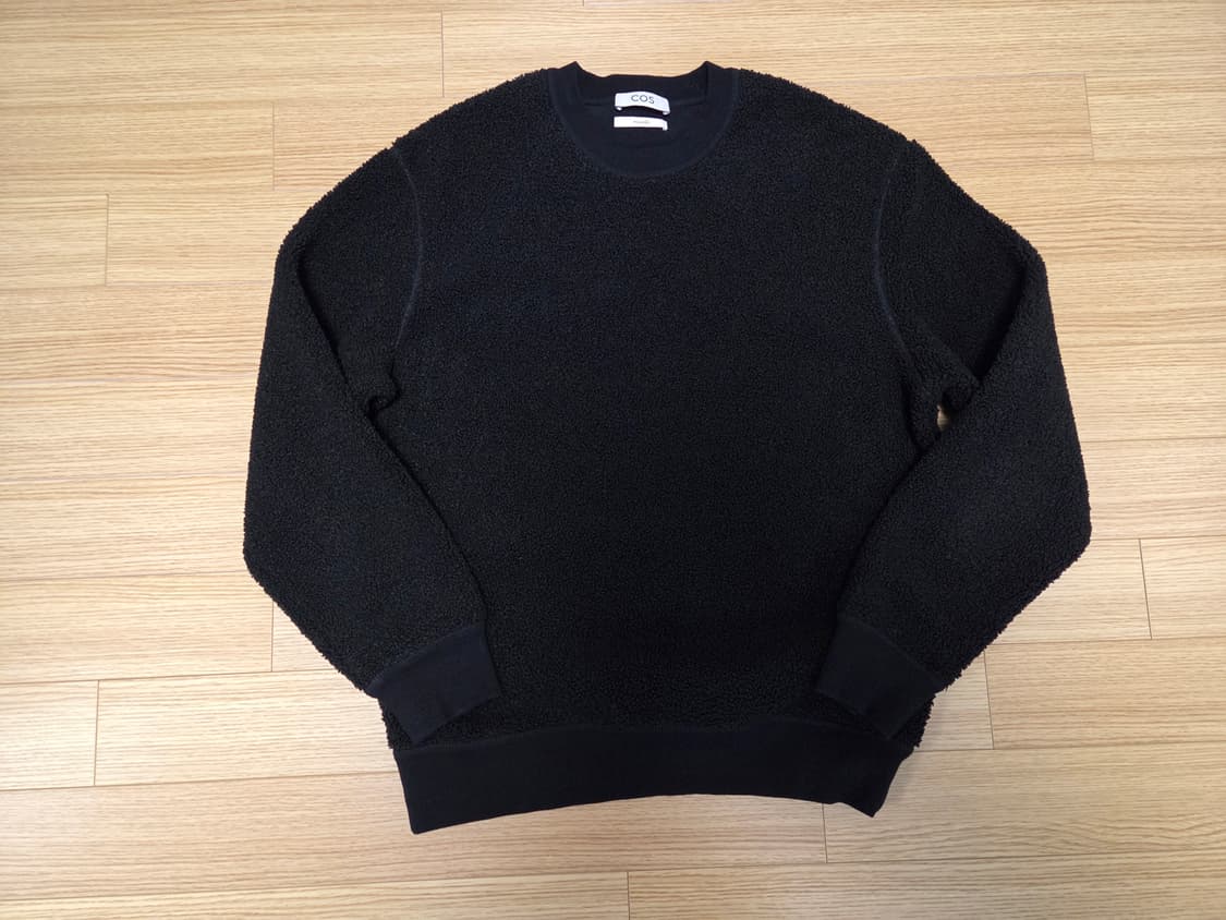 COS 릴렉스핏 테디 부클 맨투맨 블랙 상품이미지2