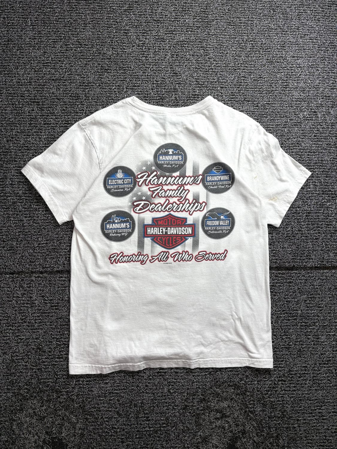 00s 할리데이비슨 USA 성조기 빅로고 바이크 티셔츠 2894 상품이미지3