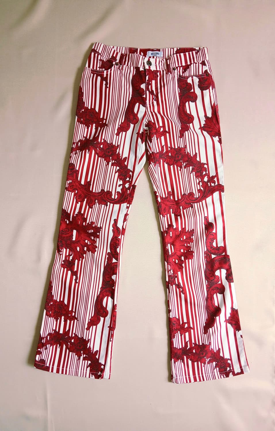 모스키노 진스 바로크 오너먼트 스트라이프 팬츠 Made in Italy 상품이미지1