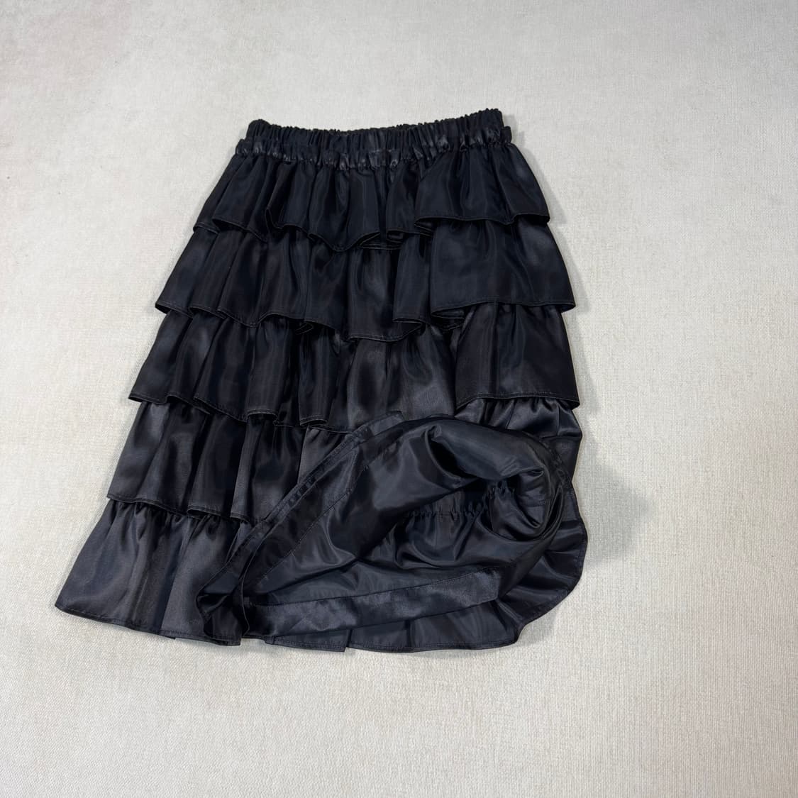 Ruffle Easy Black Skirt  상품이미지2