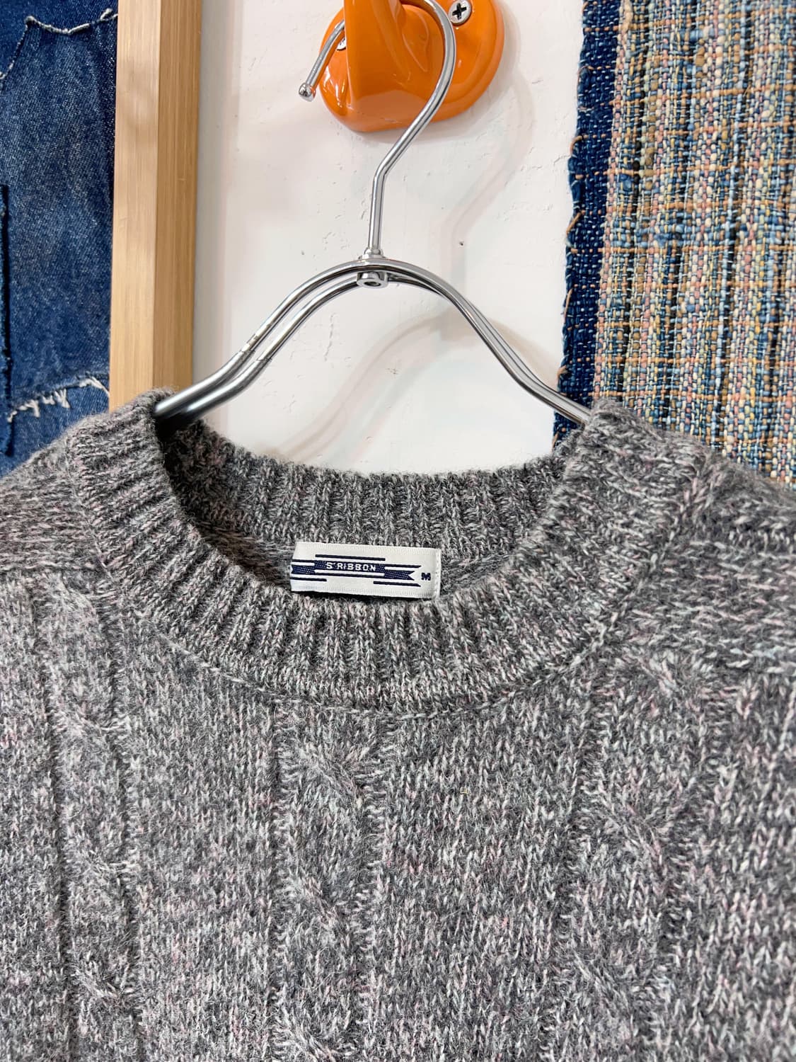 S’RIBBON Raglan Cable Knit Sweater 상품이미지3