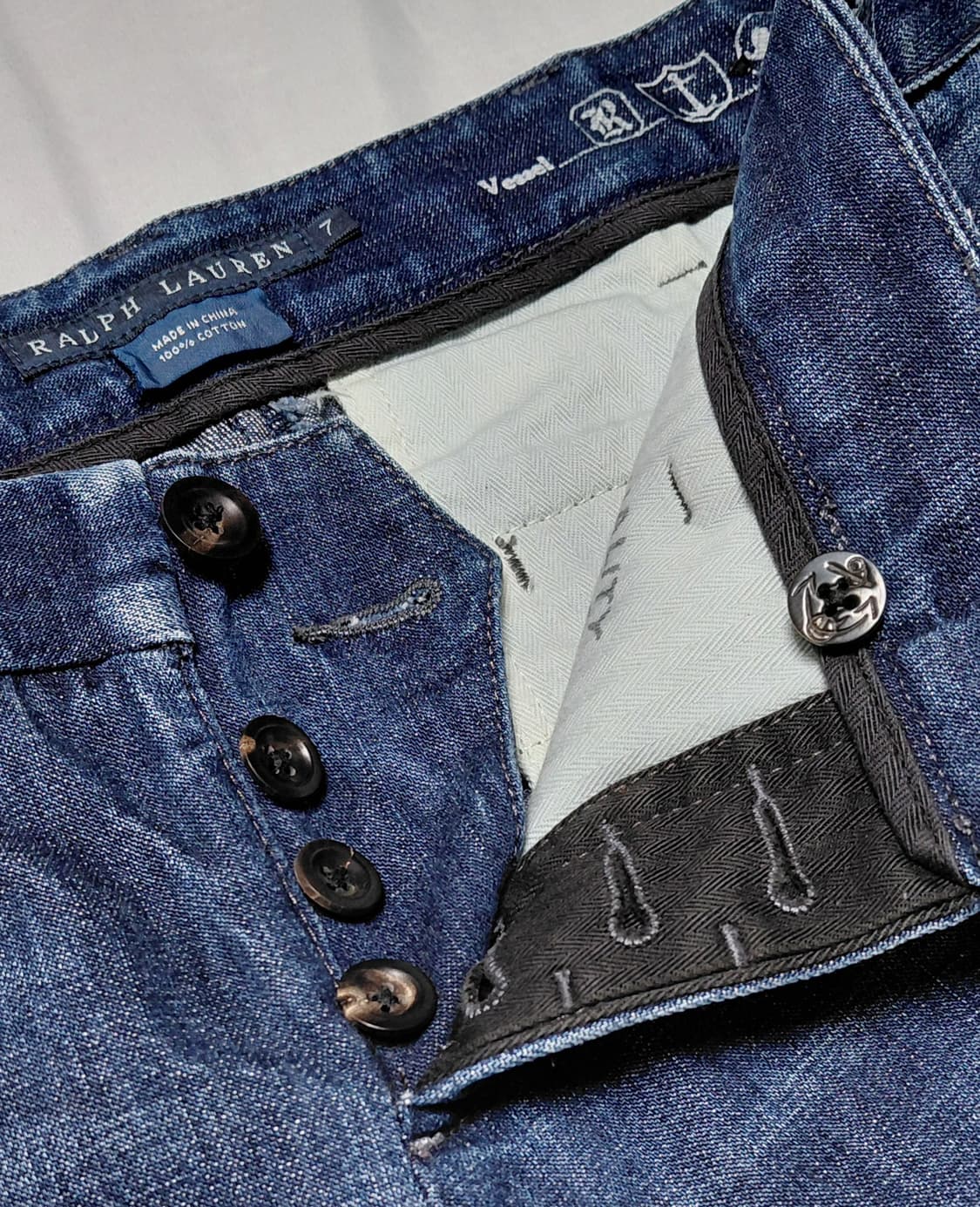 [7] 랄프 로렌 데님 사이드 어저스터 쇼츠 (마린 아카이브 모델) 상품이미지1