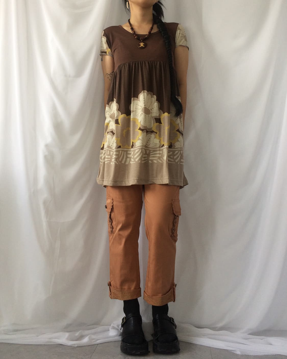 Axes femme lace trimming cago capri pant 상품이미지6