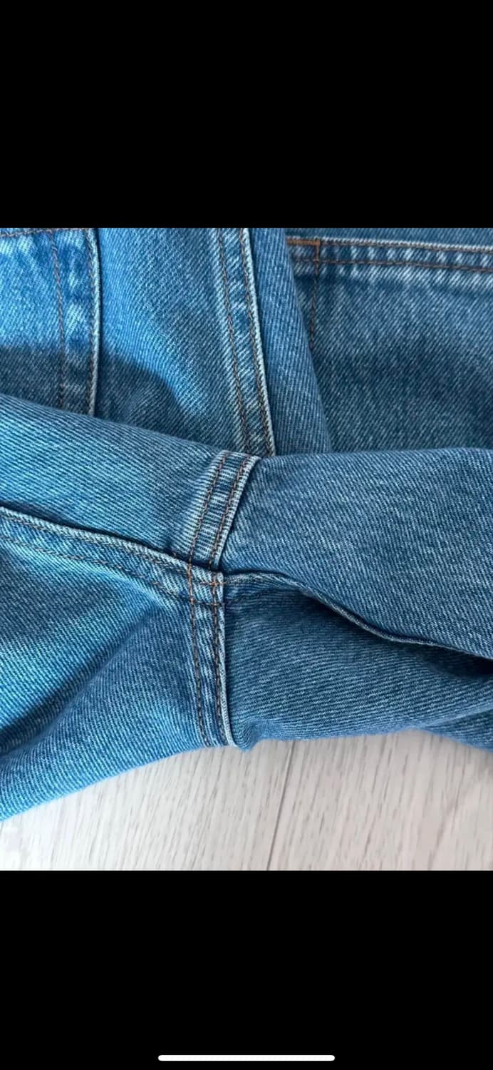 스테디에브리웨어 sew 릴렉스드 데님 팬츠 미디엄블루 콘밀원단 2사이즈 상품이미지2