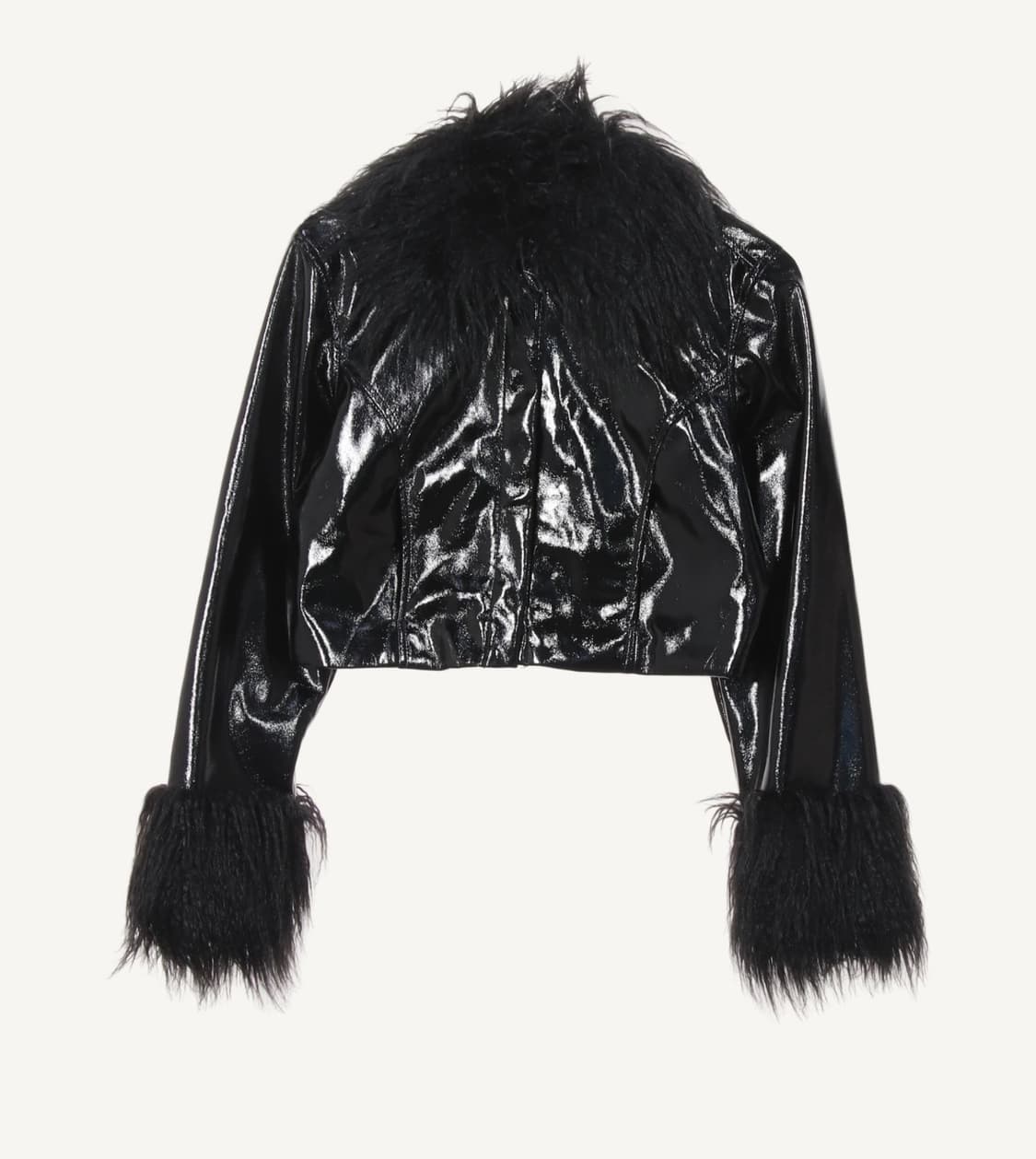 디바이디드에이치앤앰 가죽 퍼 자켓 xs 갸루 y2k h&m 상품이미지2