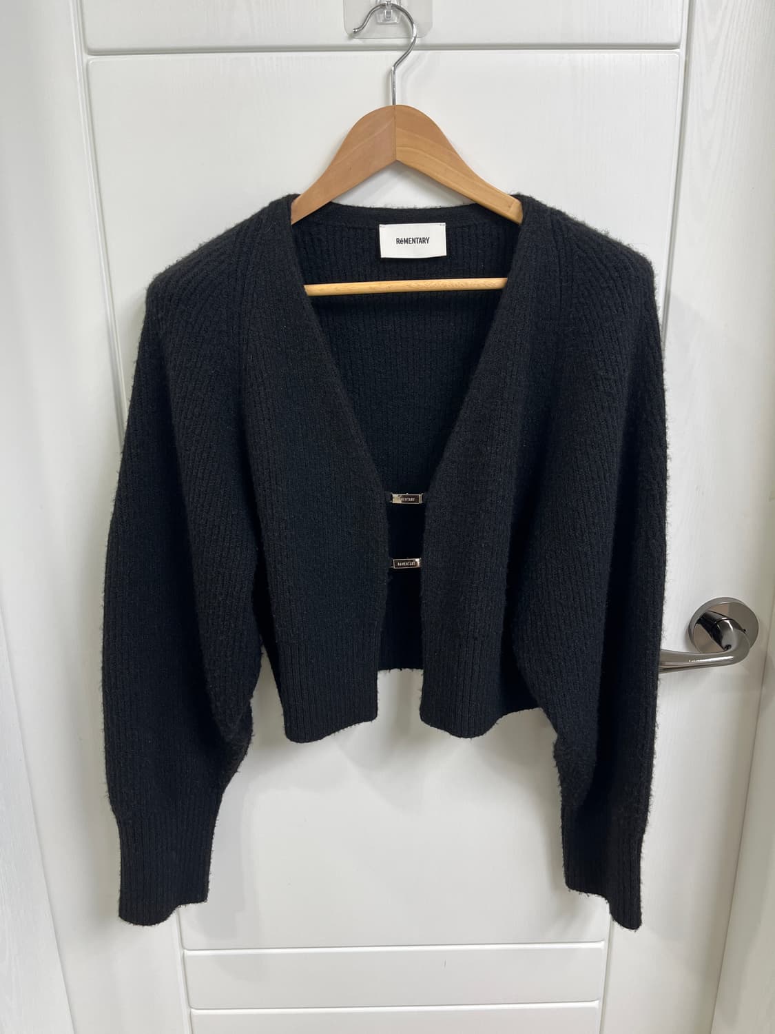 리멘터리 버클 가디건 블랙 상품이미지4