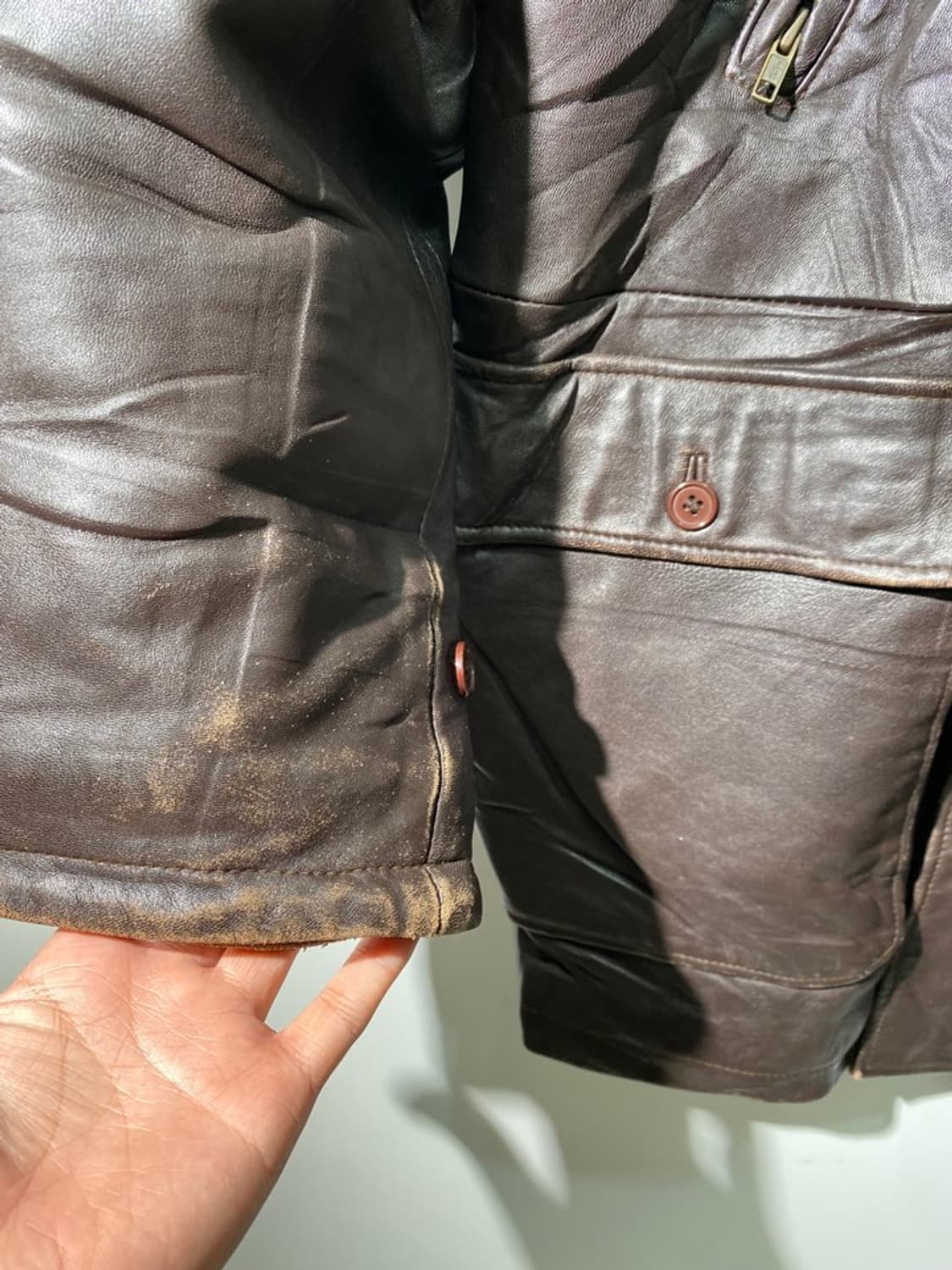 scomas 리얼 레더 롱 자켓 상품이미지5