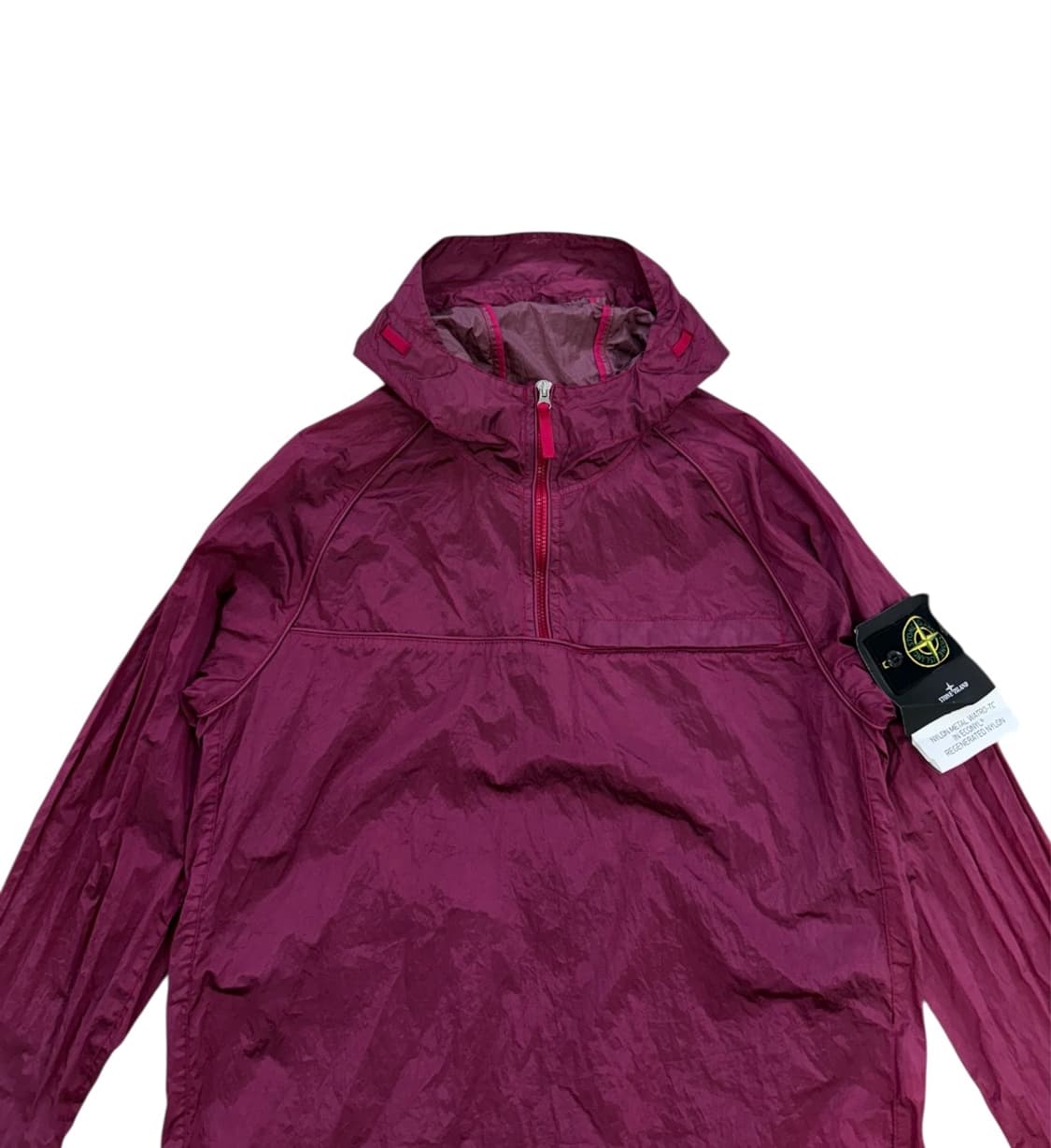 스톤아일랜드 2022 마젠타 나일론메탈 아노락 후디자켓 상품이미지3
