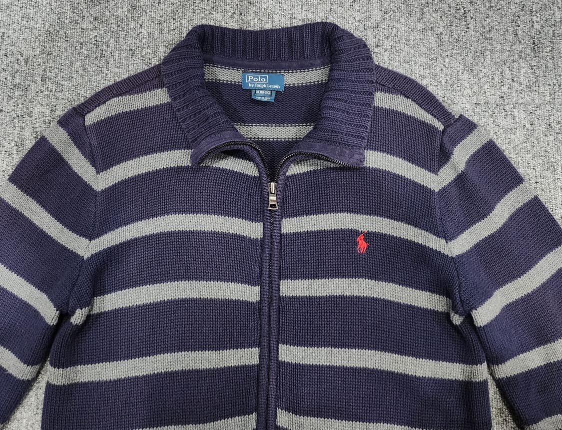 폴로 랄프로렌 스트라이프 풀집업 니트 보이즈 XL 상품이미지6