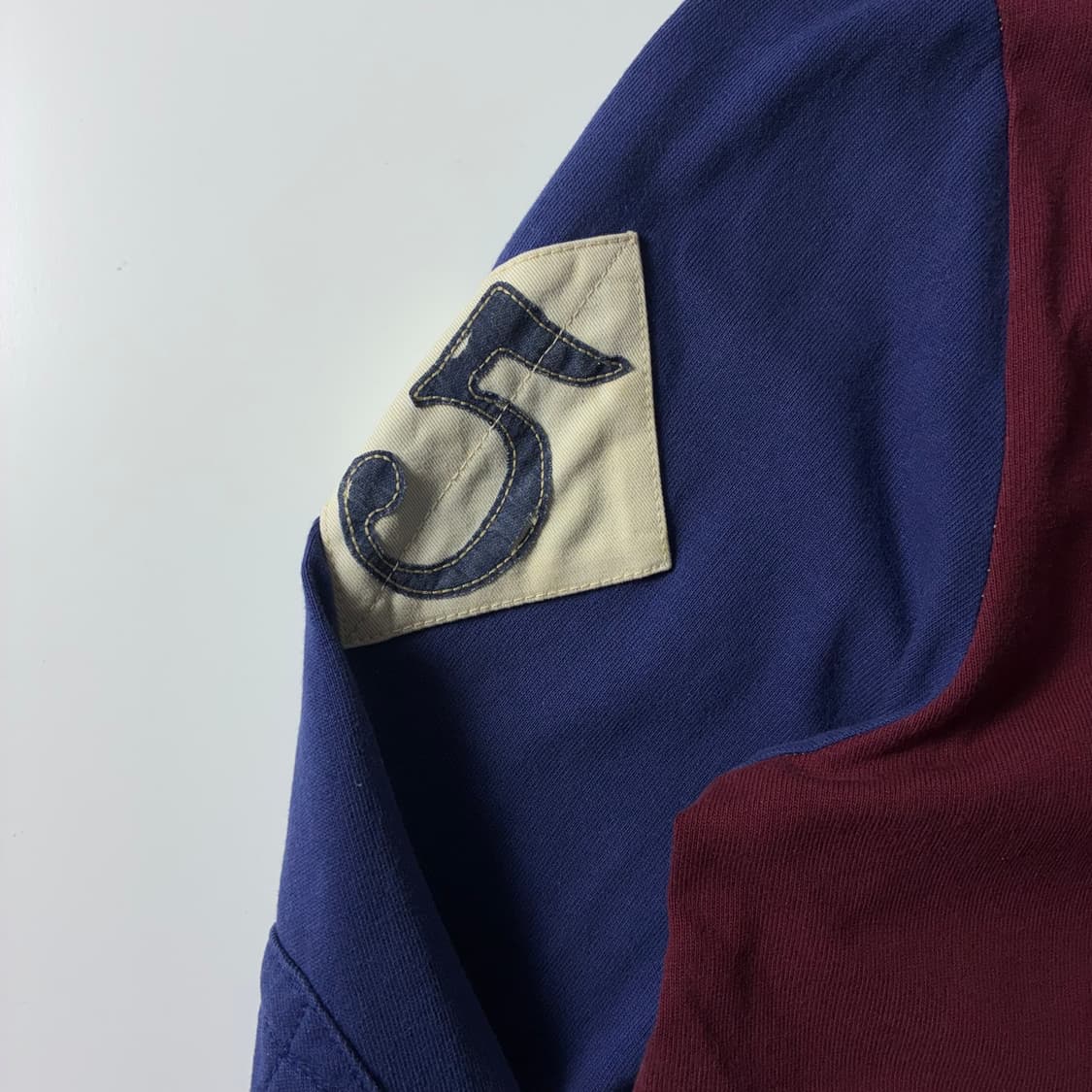 Polo  폴로 랄프로렌 90,s 패넌트 헌팅 패치워크 럭비 티셔츠 상품이미지4