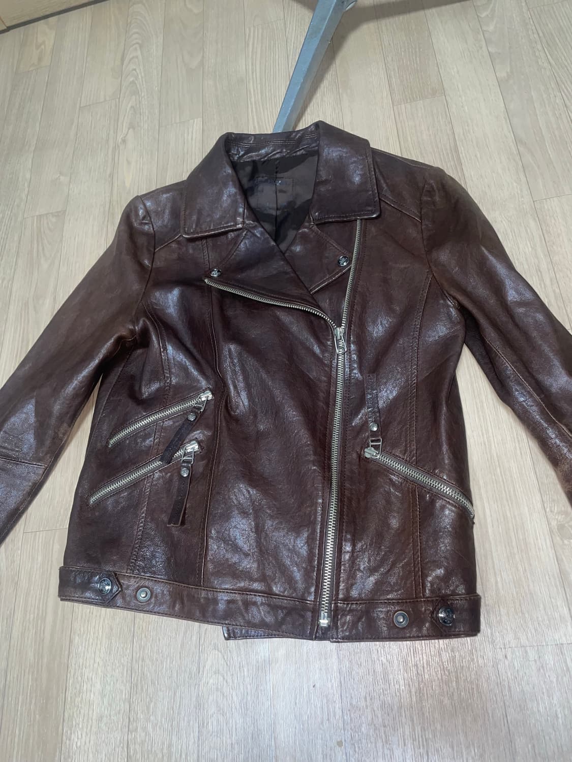 빈티지 라이더자켓 가죽자켓 오네갸루 브이계 그런지 펑크 상품이미지1