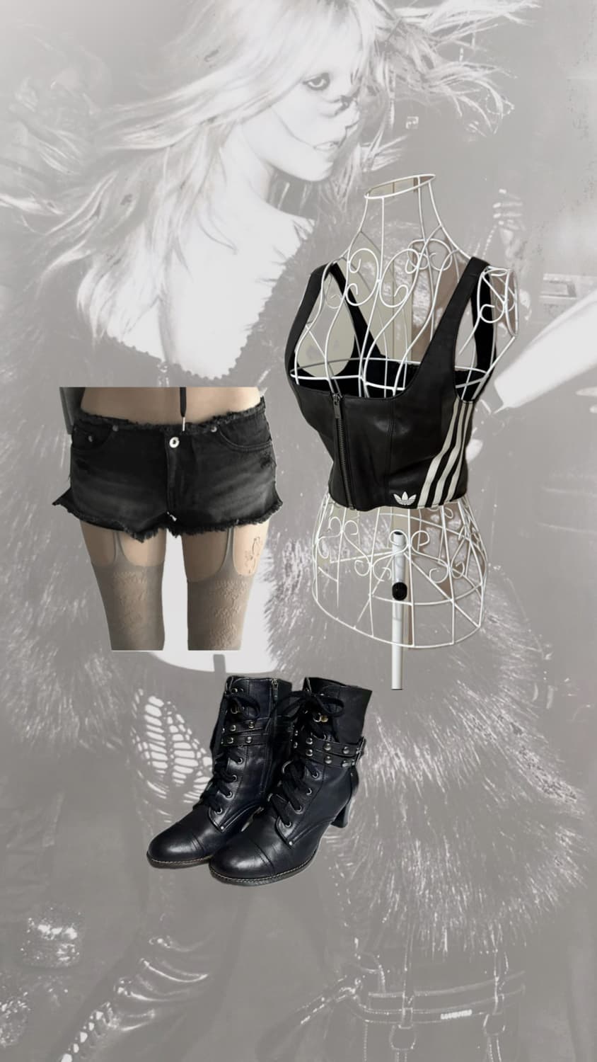 아디다스 레더 락시크핫걸 코디세트 상품이미지1