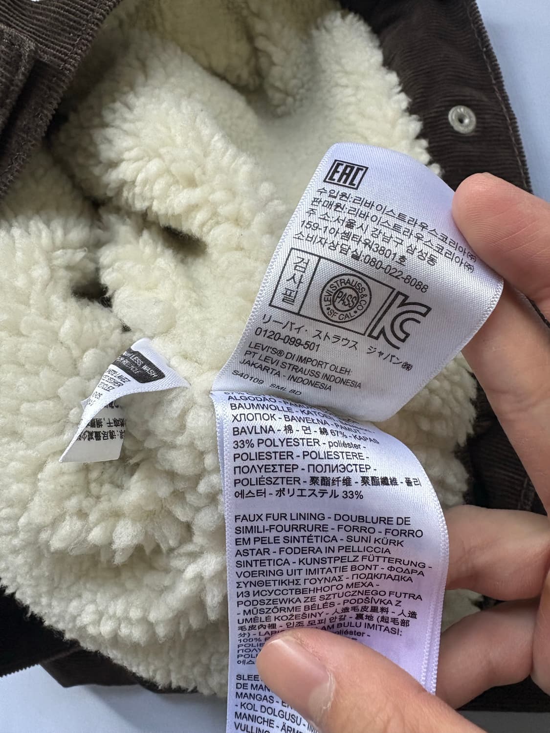 리바이스 코듀로이 셰르파 자켓 상품이미지5