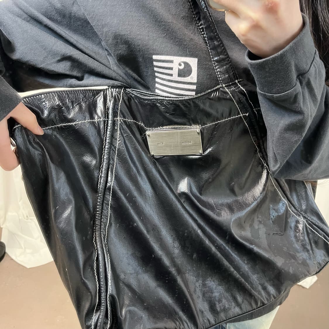 Matin Kim Black Cross Bag 상품이미지3