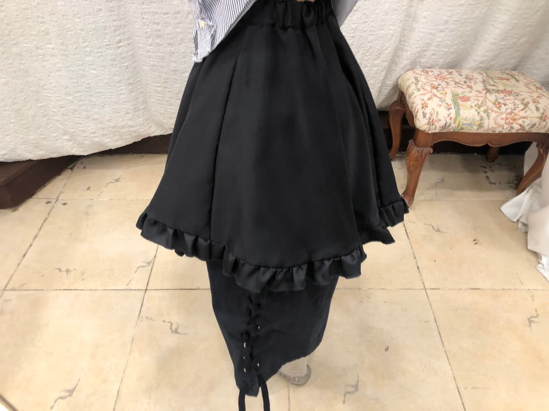 Deep navy frill skirt 상품이미지2