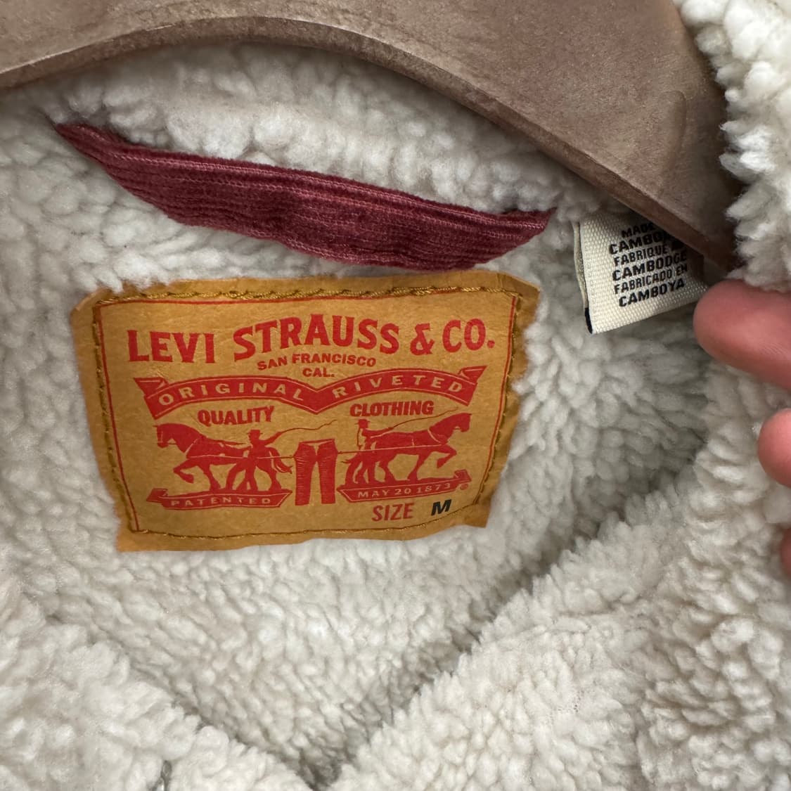 리바이스 타입 3 쉐르파 코듀로이 트러커 자켓 레드 M 상품이미지6