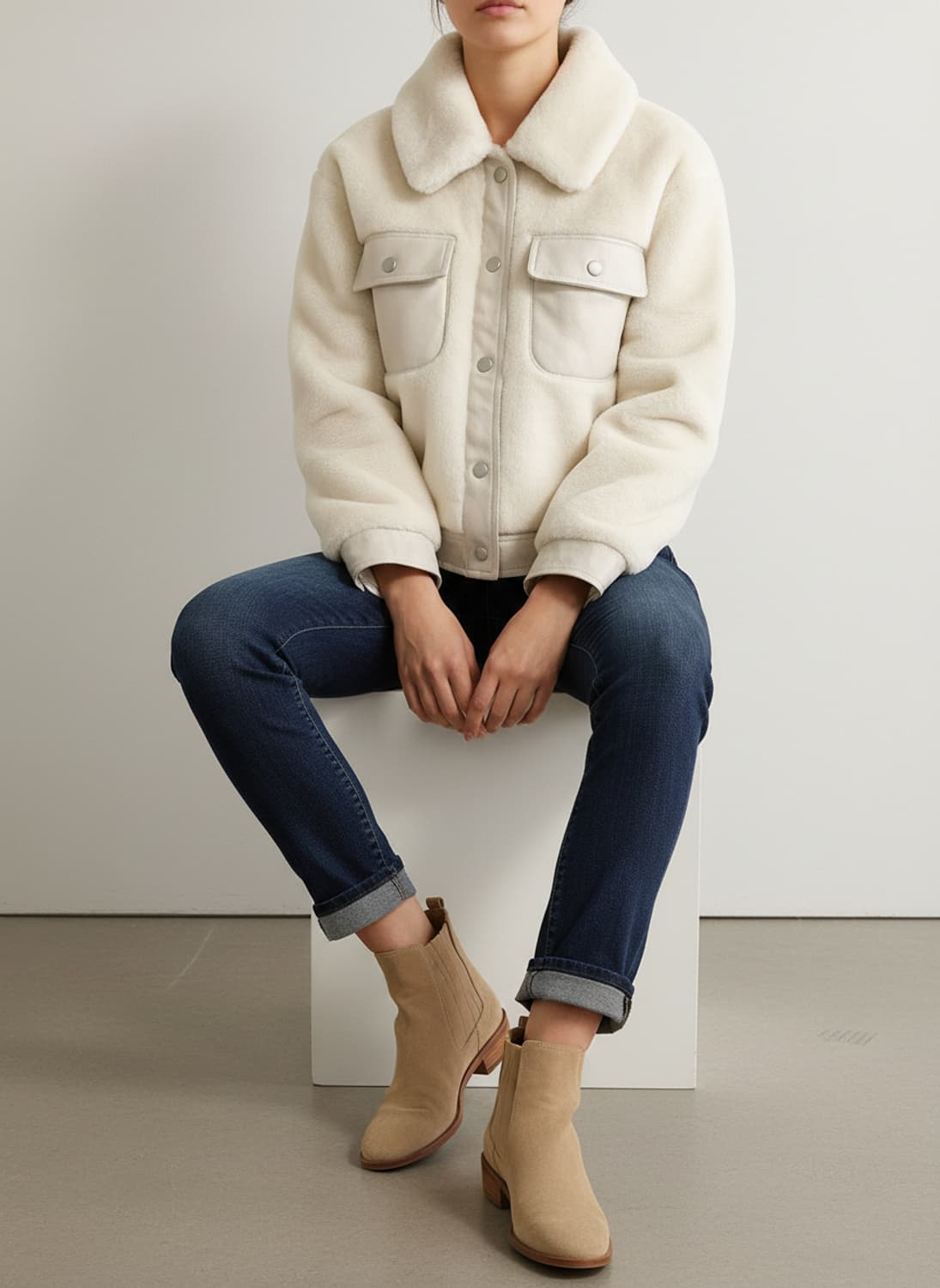 꾸안꾸로 다양한스타일 퍼자켓66데이트 출근룩 상품이미지1