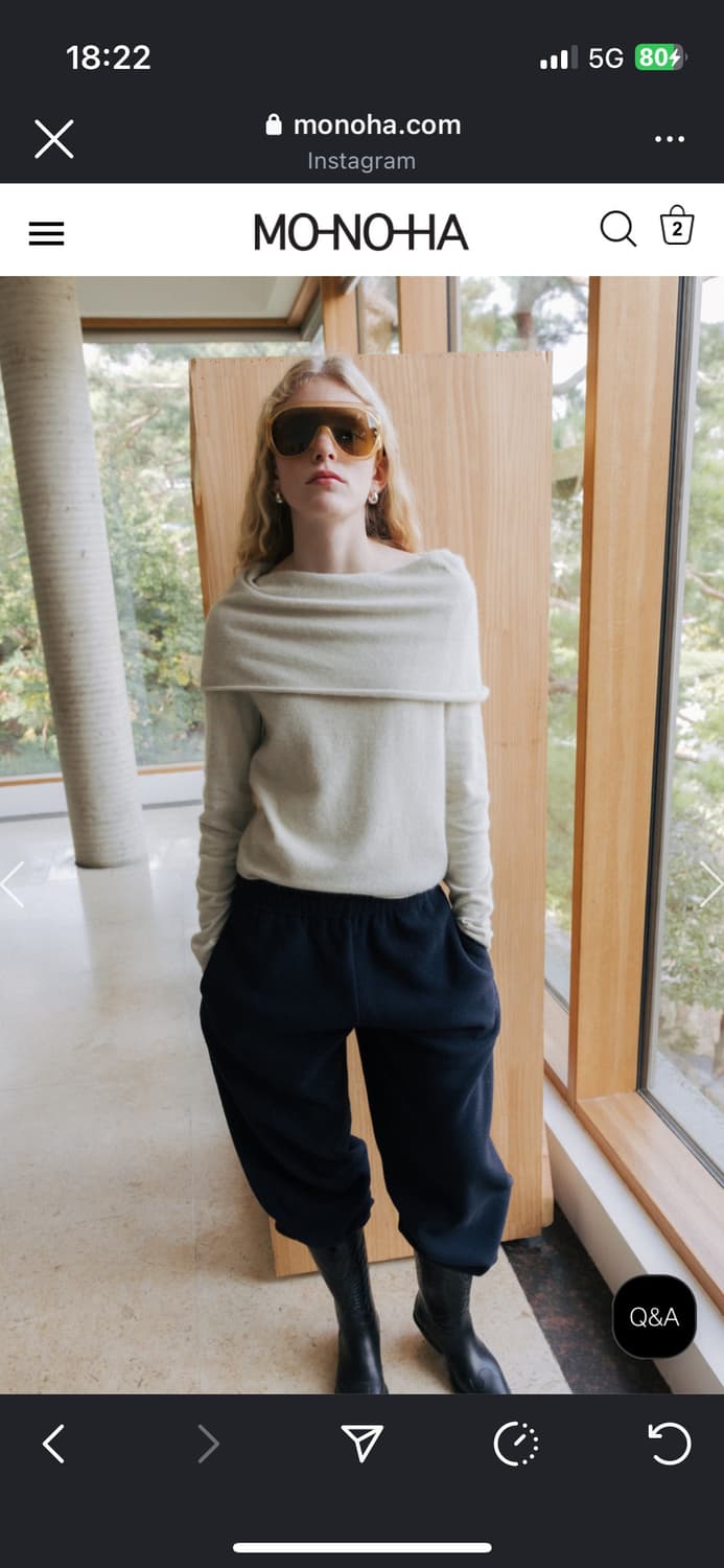 monoha cape layered knit gray 상품이미지1