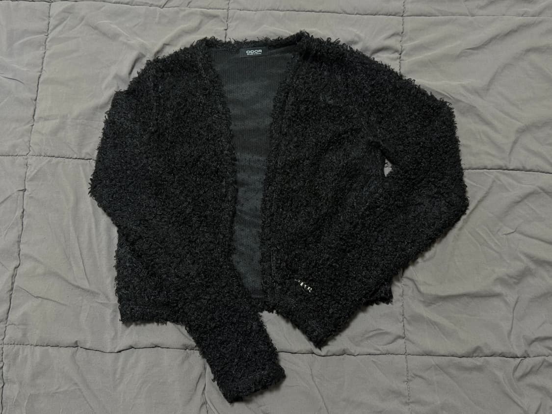 오도어 ODOR 부클 가디건 블랙 팝니다 상품이미지2