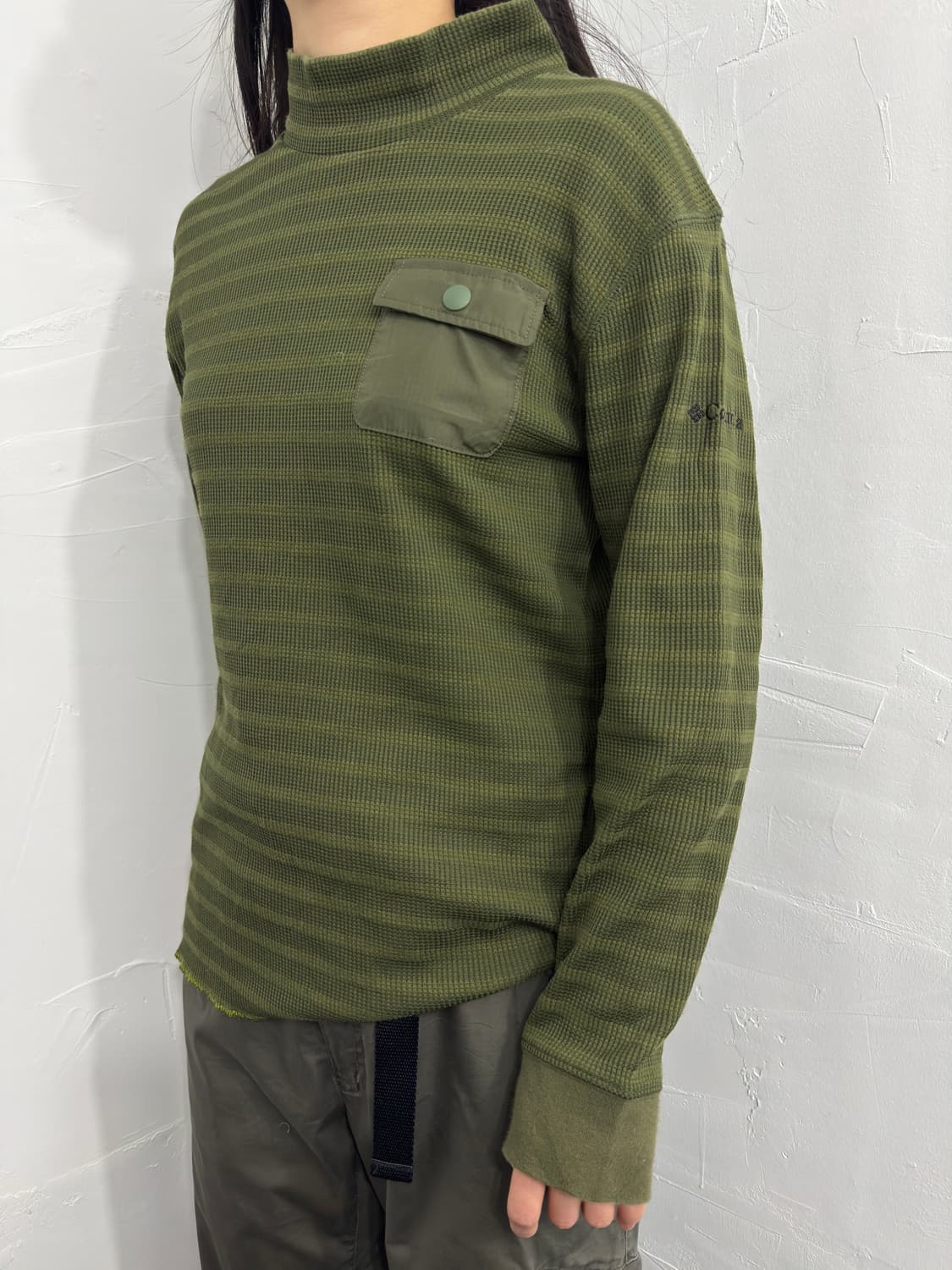 columbia green stripe top 상품이미지4