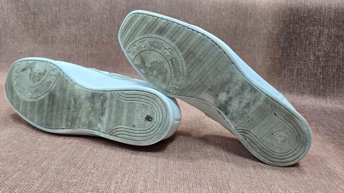 발리  270mm- 화이트레더 드라이빙슈즈 로퍼 스니커즈 상품이미지6