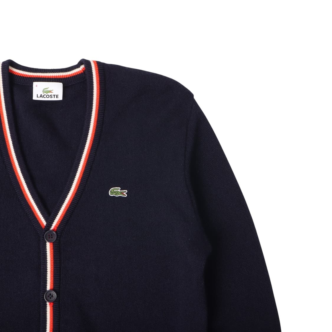 라코스테 네이비 울 프레피 니트 가디건 상품이미지3