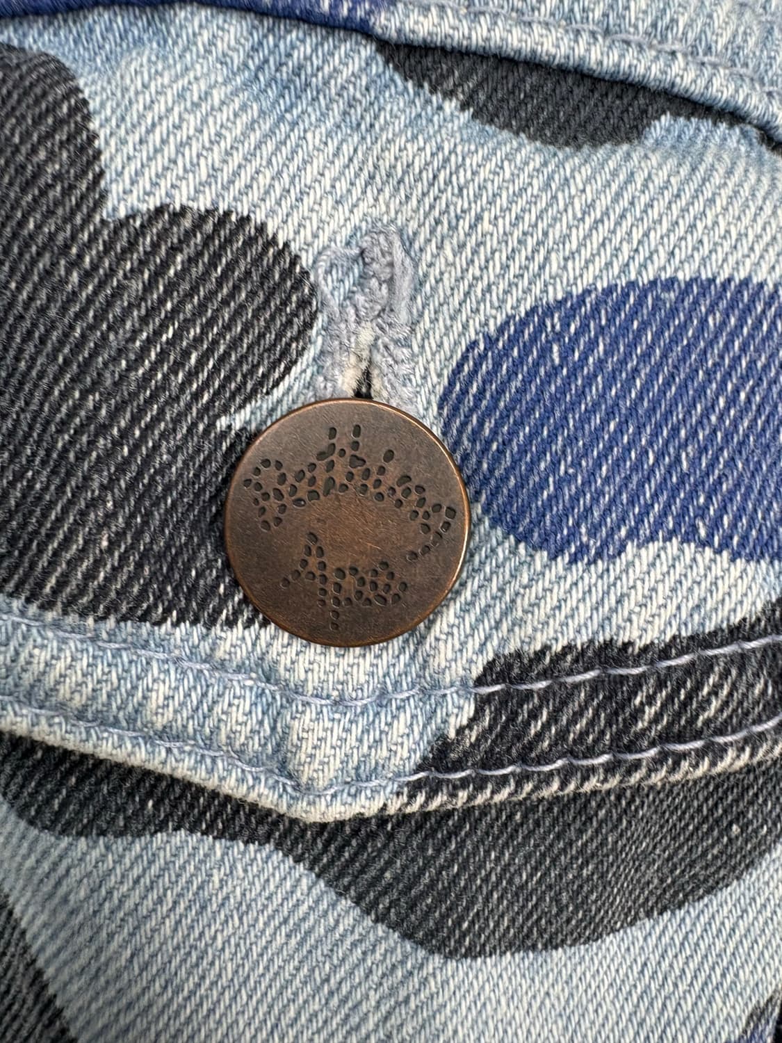 베이프 블루 카모데님 자켓 A3066 상품이미지4