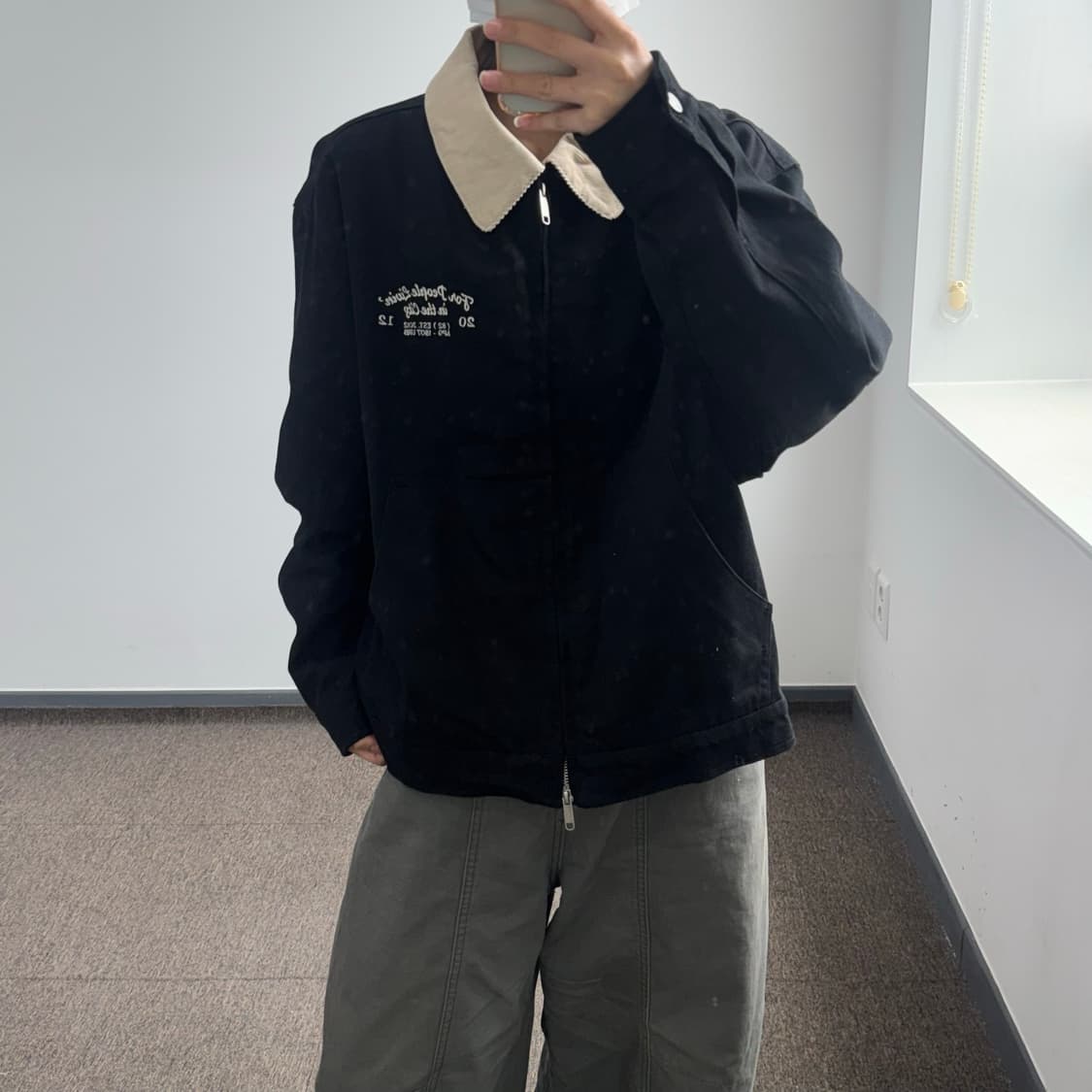 Urbandtype 어반디타입 코듀로이 카라 블랙 자켓 상품이미지1
