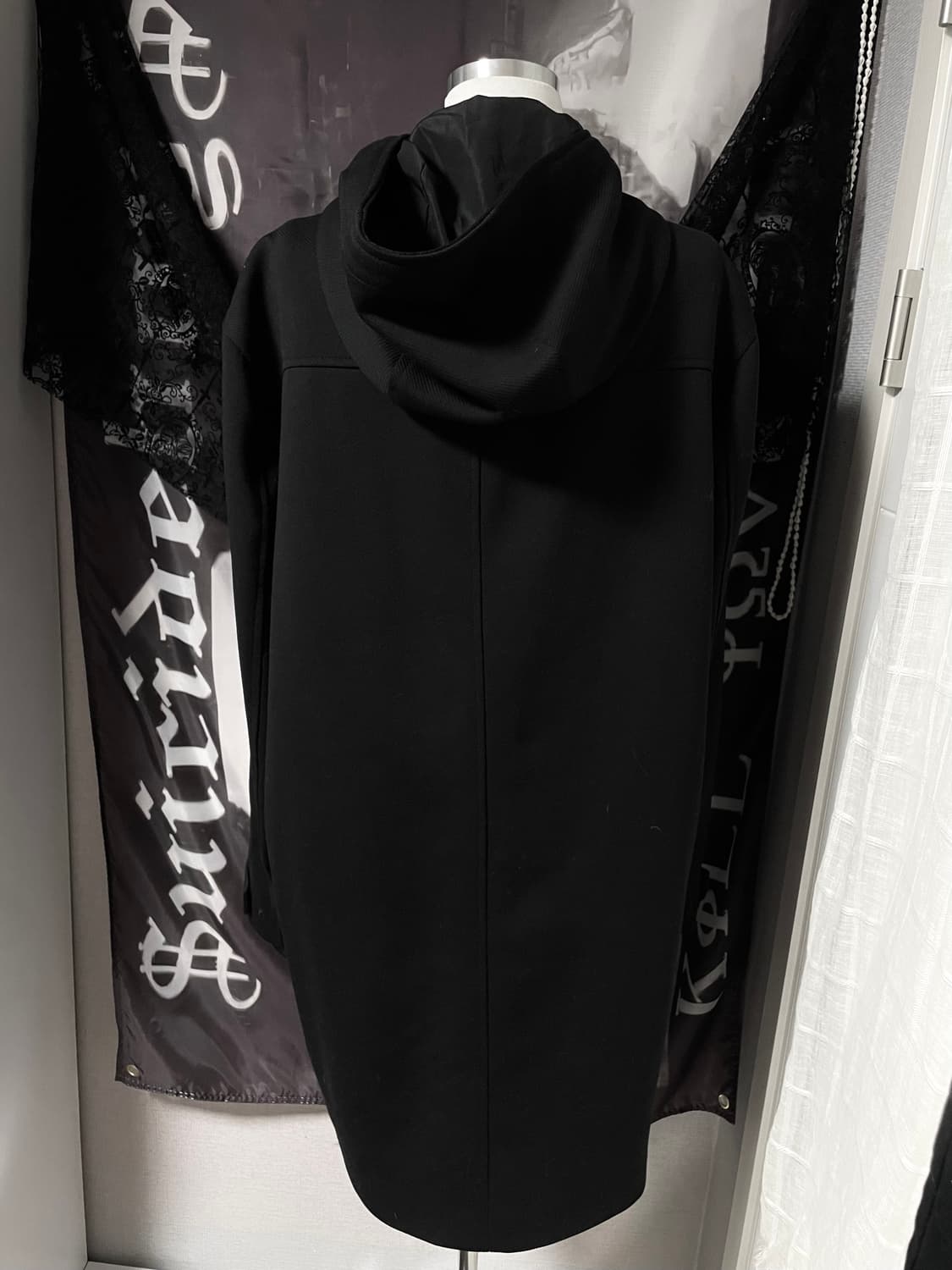 자라 블랙후드롱코트집업 요지야마모토남녀공용유니섹스다크웨어아방가르드 상품이미지5