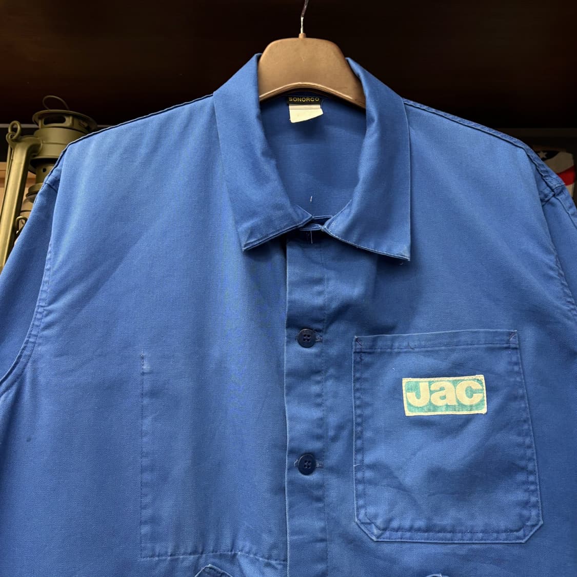 70s 소노르코 프렌치워크자켓 코튼트윌 패치포켓 사선스티치 N674 상품이미지3