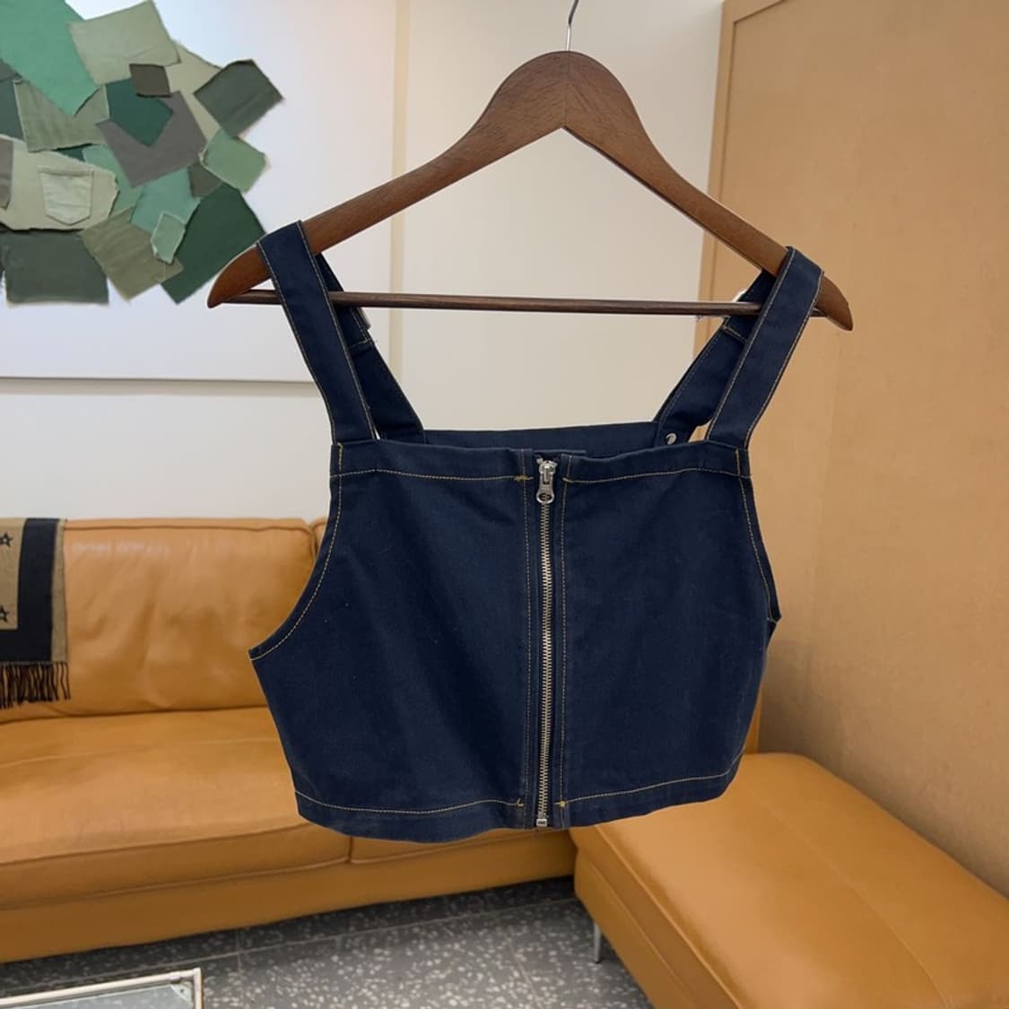 로맨틱크라운 인디고 멜빵 데님 뷔스티에 85 C05189  상품이미지2