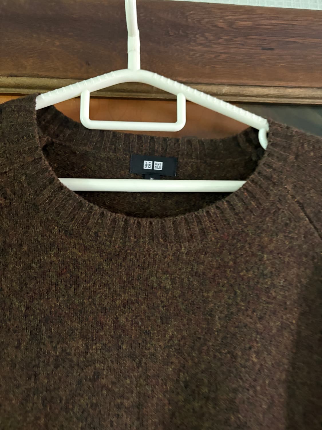 유니클로 램스울 니트 브라운 xl 상품이미지2