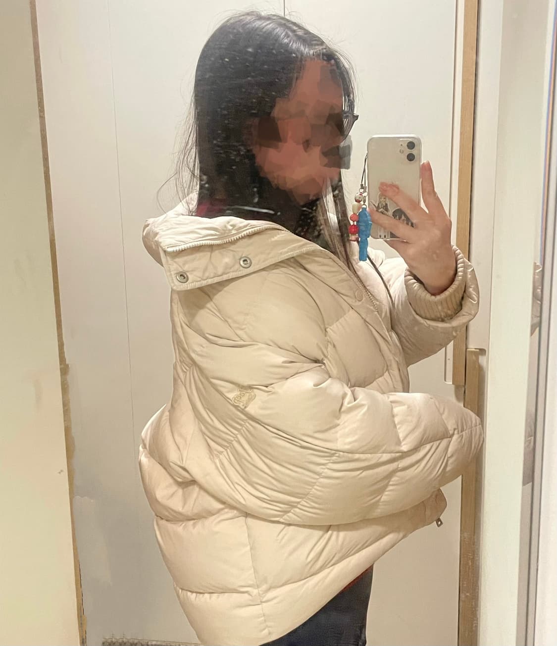 지프 아이보리 숏패딩 가오리핏 상품이미지1