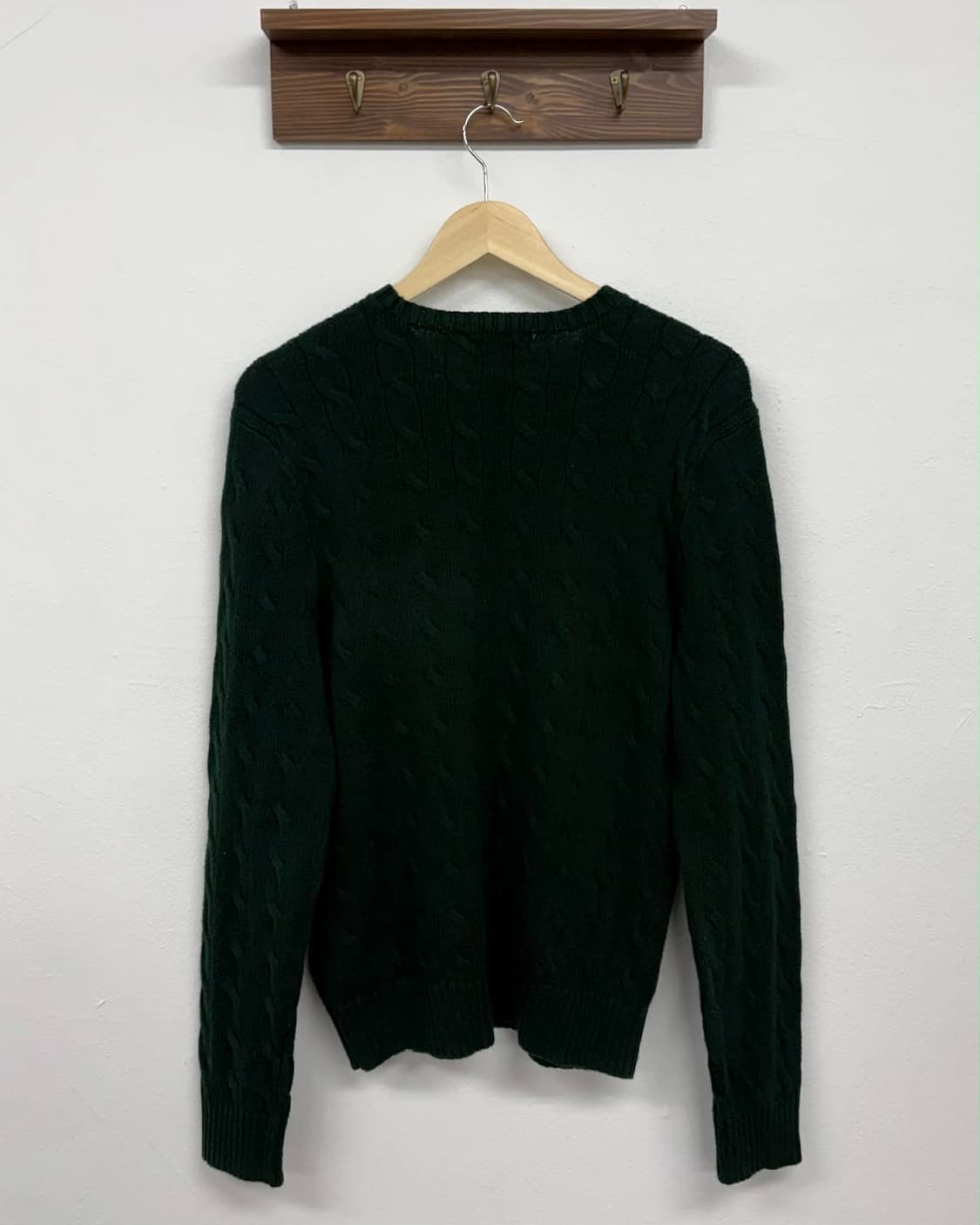 [M] 폴로 랄프로렌 초록 코튼 케이블 니트 스웨터 상품이미지2