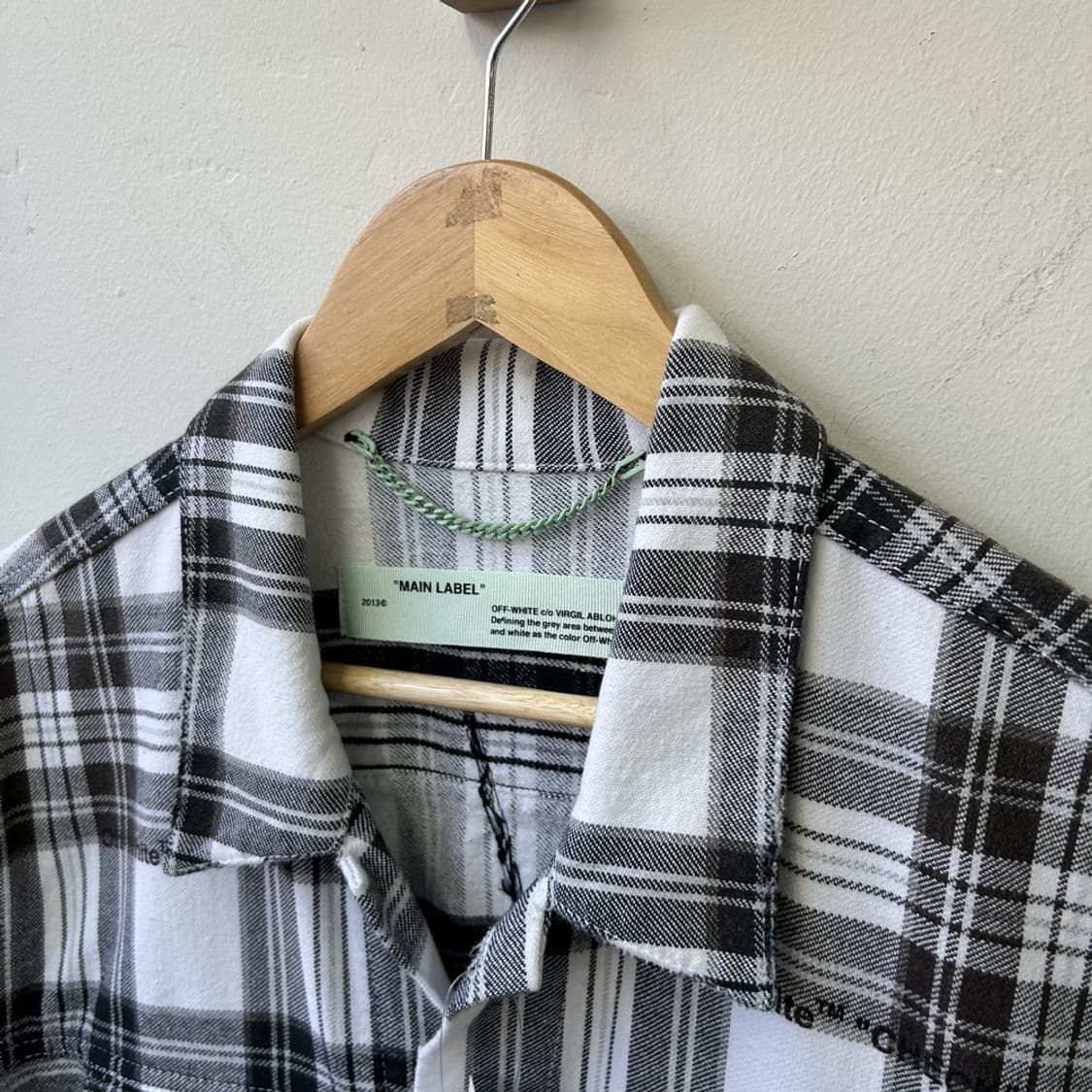 15926 - 오프화이트 플란넬 체크 셔츠 상품이미지3