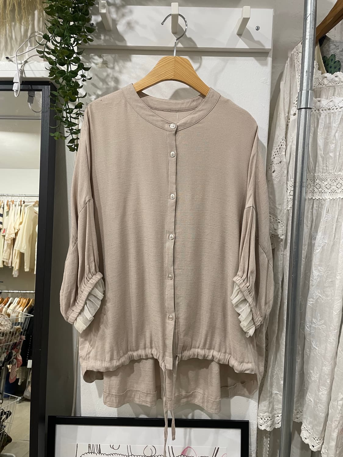 Lace Cuff Loose Fit Blouse 상품이미지8