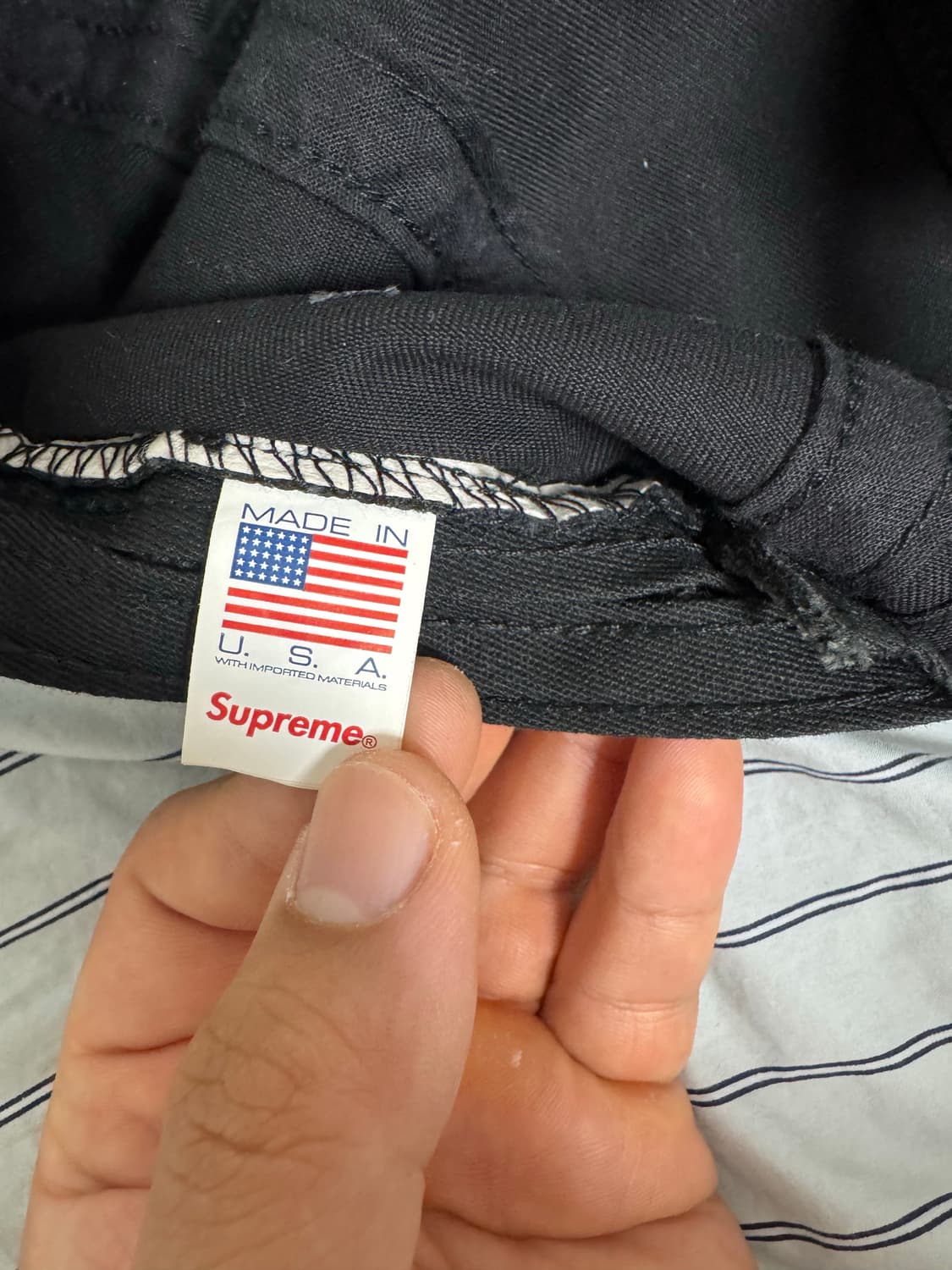 슈프림 워시드 치노 트윌 캠프캡 블랙 상품이미지3