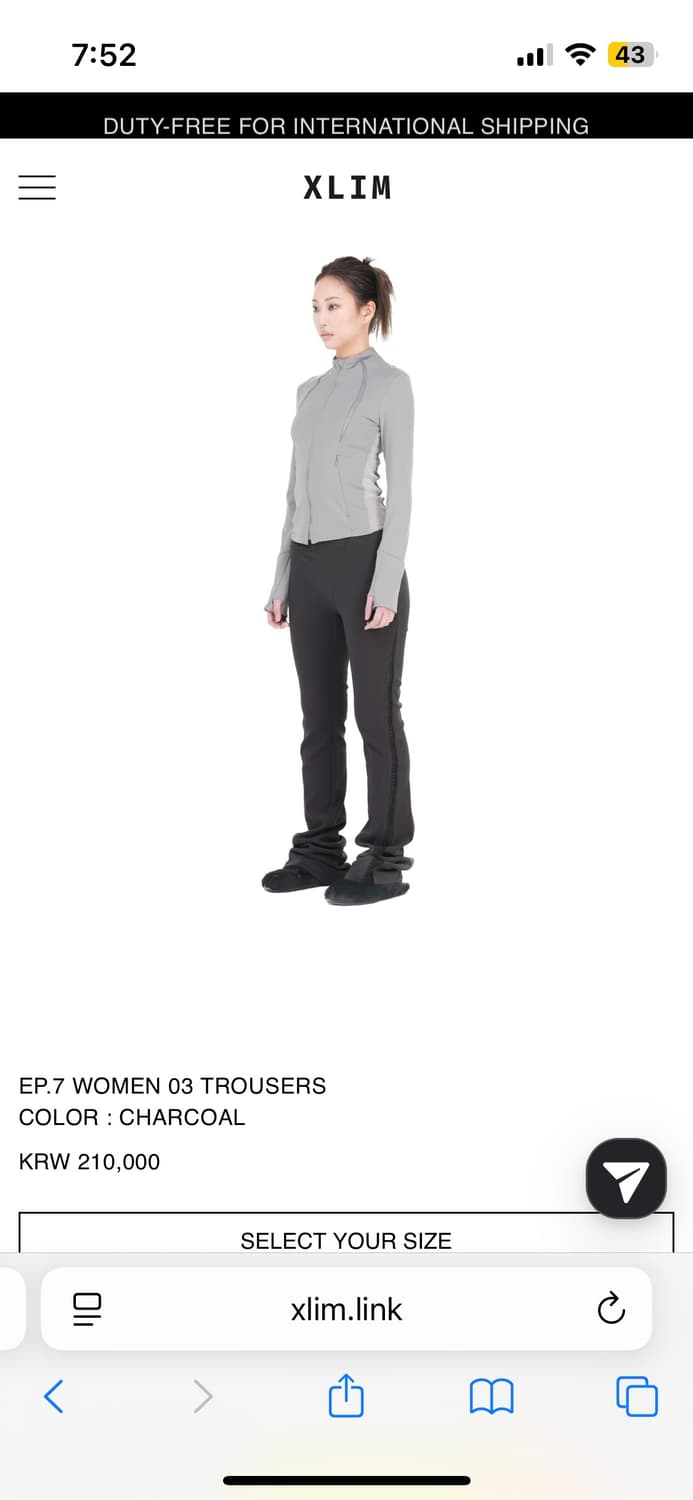 엑슬림 EP.7 WOMEN 03 TROUSERS 상품이미지1