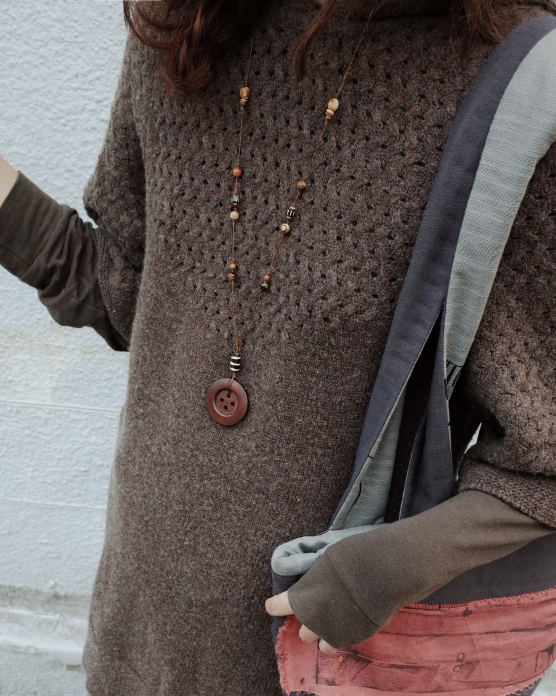 stripe button necklace 스트라이프 단추 목걸이 상품이미지9